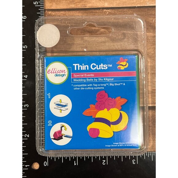 HTF RARE Sizzix 22231 Ellison Design Thin Cuts Wedding Bells By Stu Kilgour - Picture 2 of 2